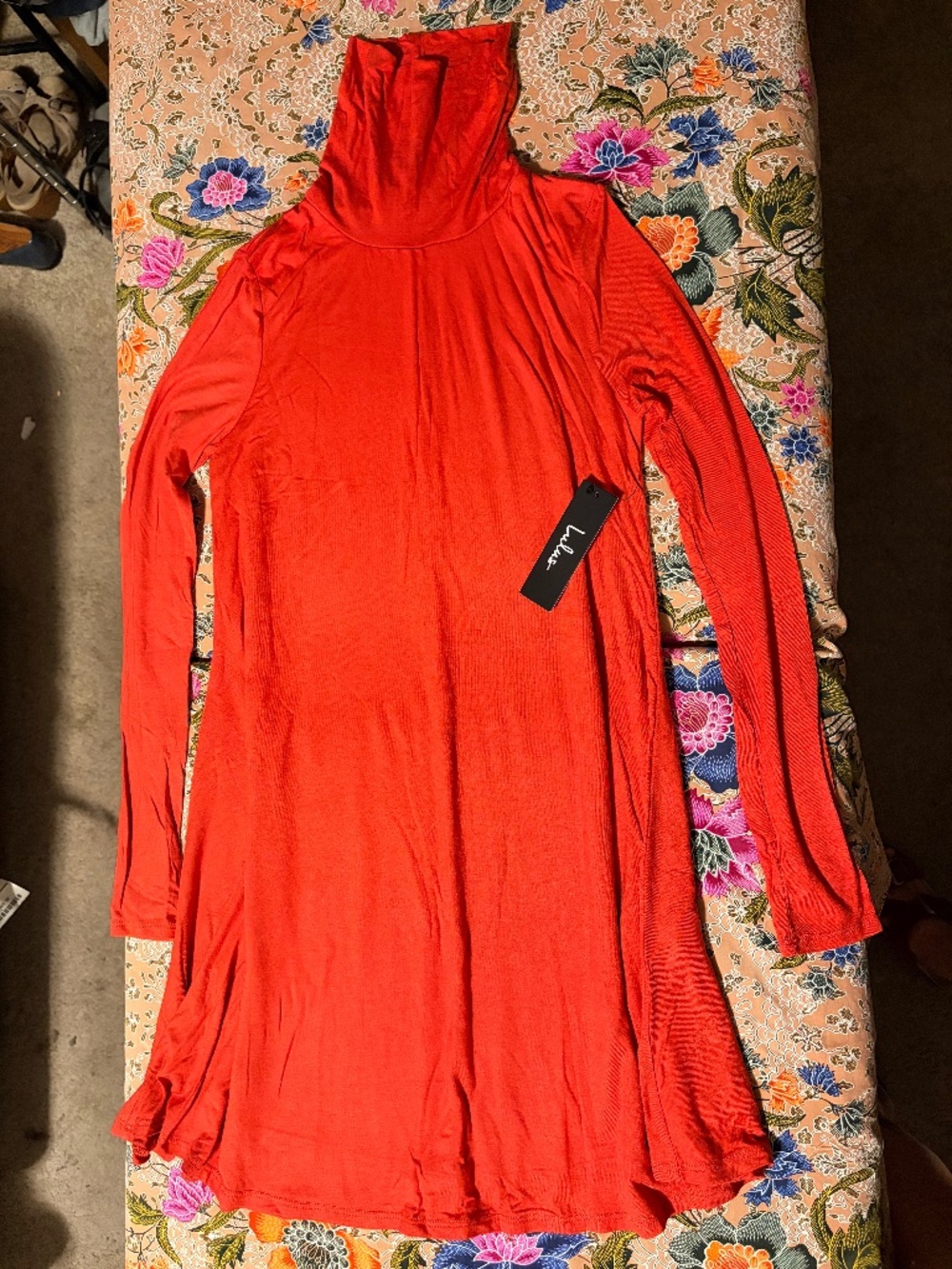 Lulu’s turtleneck NWT swing dress Orange